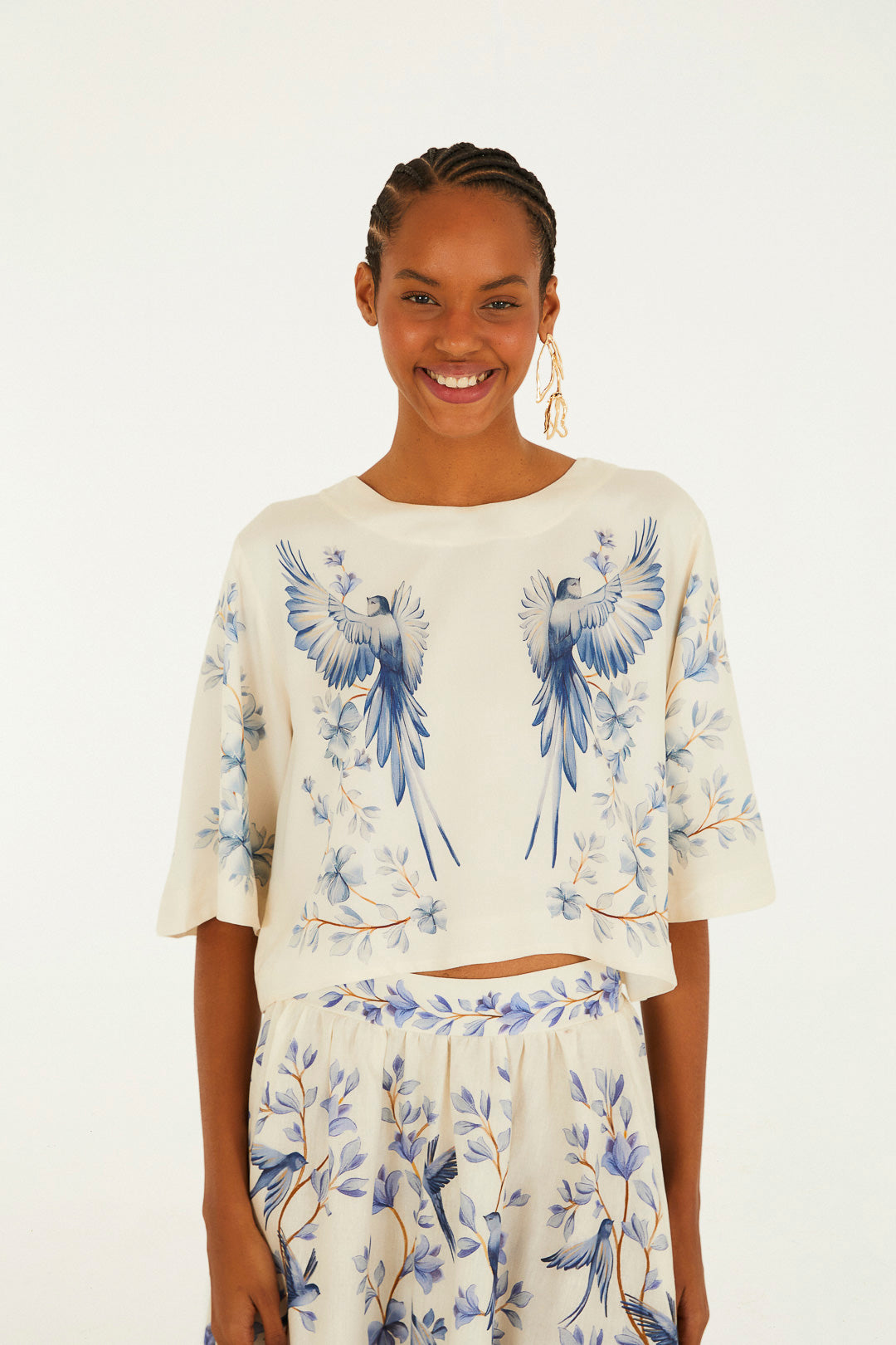 Tshirt Cropped Voo Em Flor