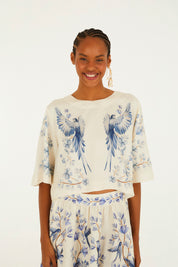 Tshirt Cropped Voo Em Flor