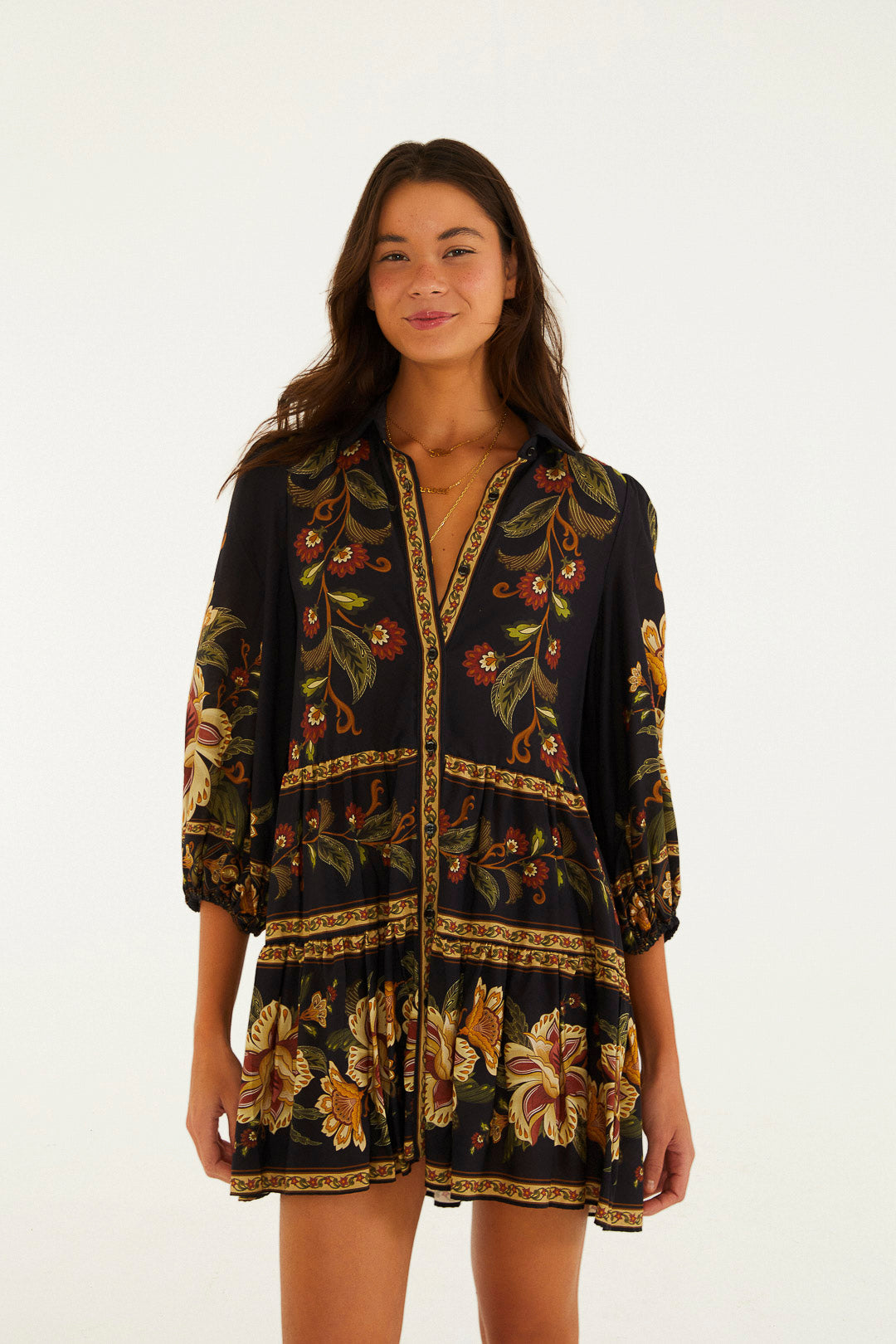 Vestido Camisa Florar