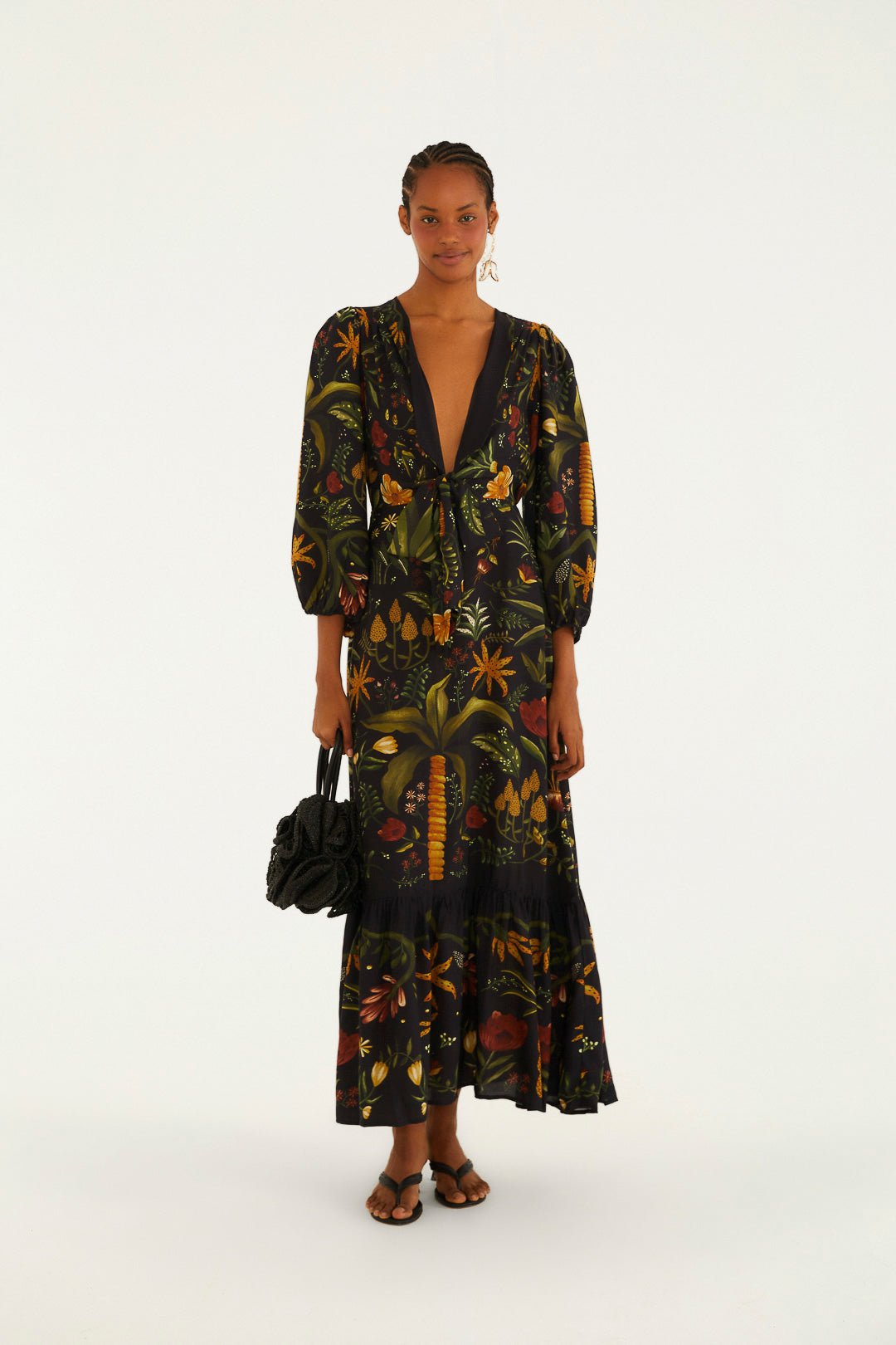 Vestido Mangas Inverno Tropical