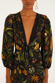 Vestido Mangas Inverno Tropical