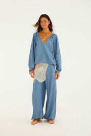 Calca Denim Relaxado