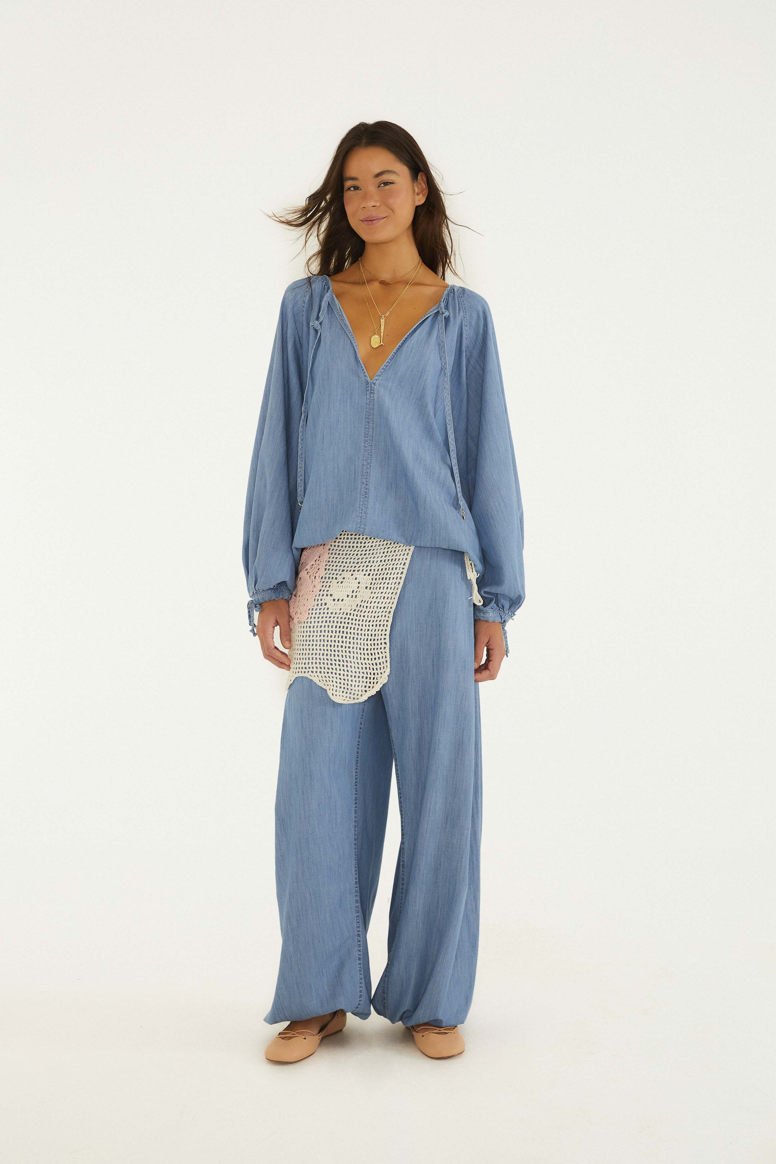 Calca Denim Relaxado