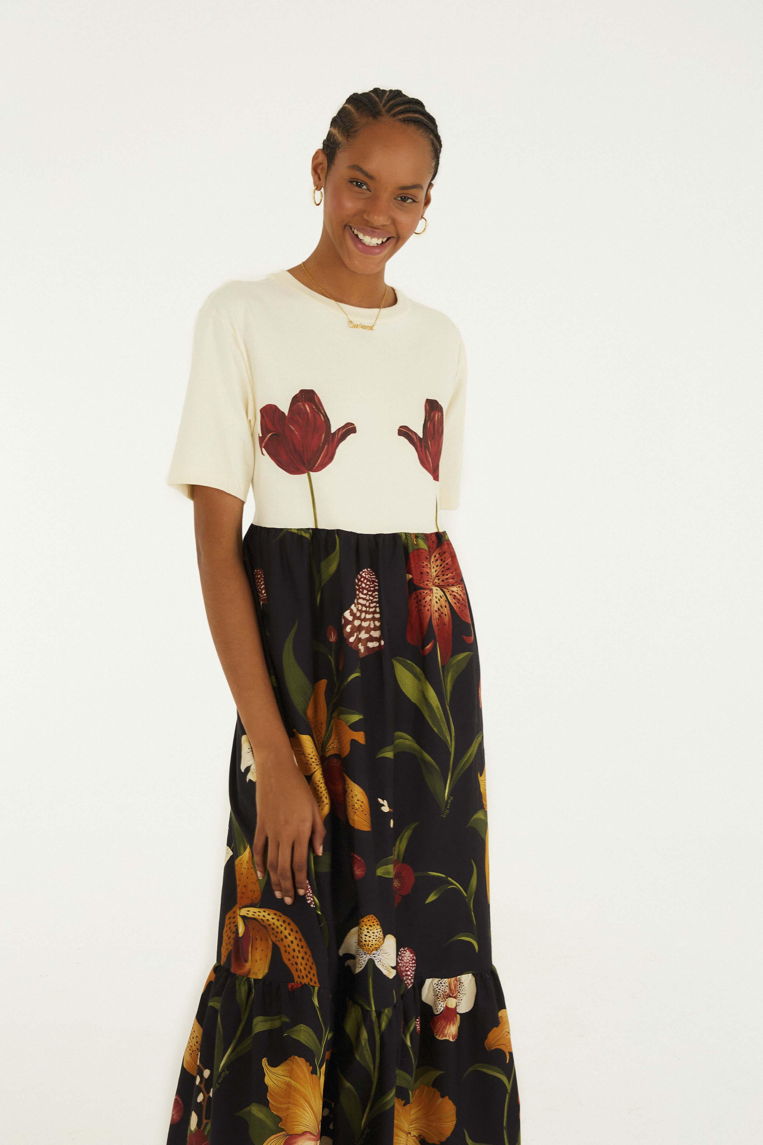 Vestido Midi Selva de Flor