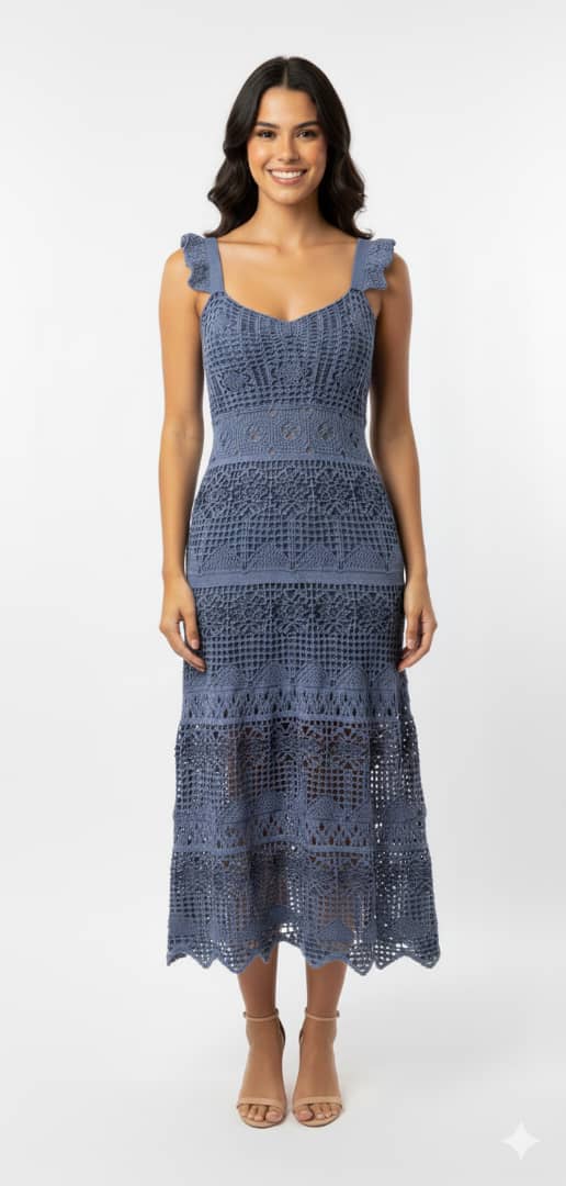 Vestido Crochê Baiao