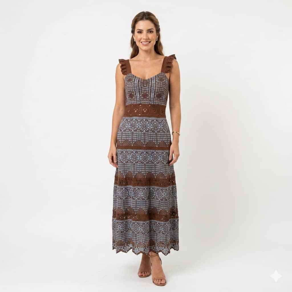 Vestido Crochê Baiao