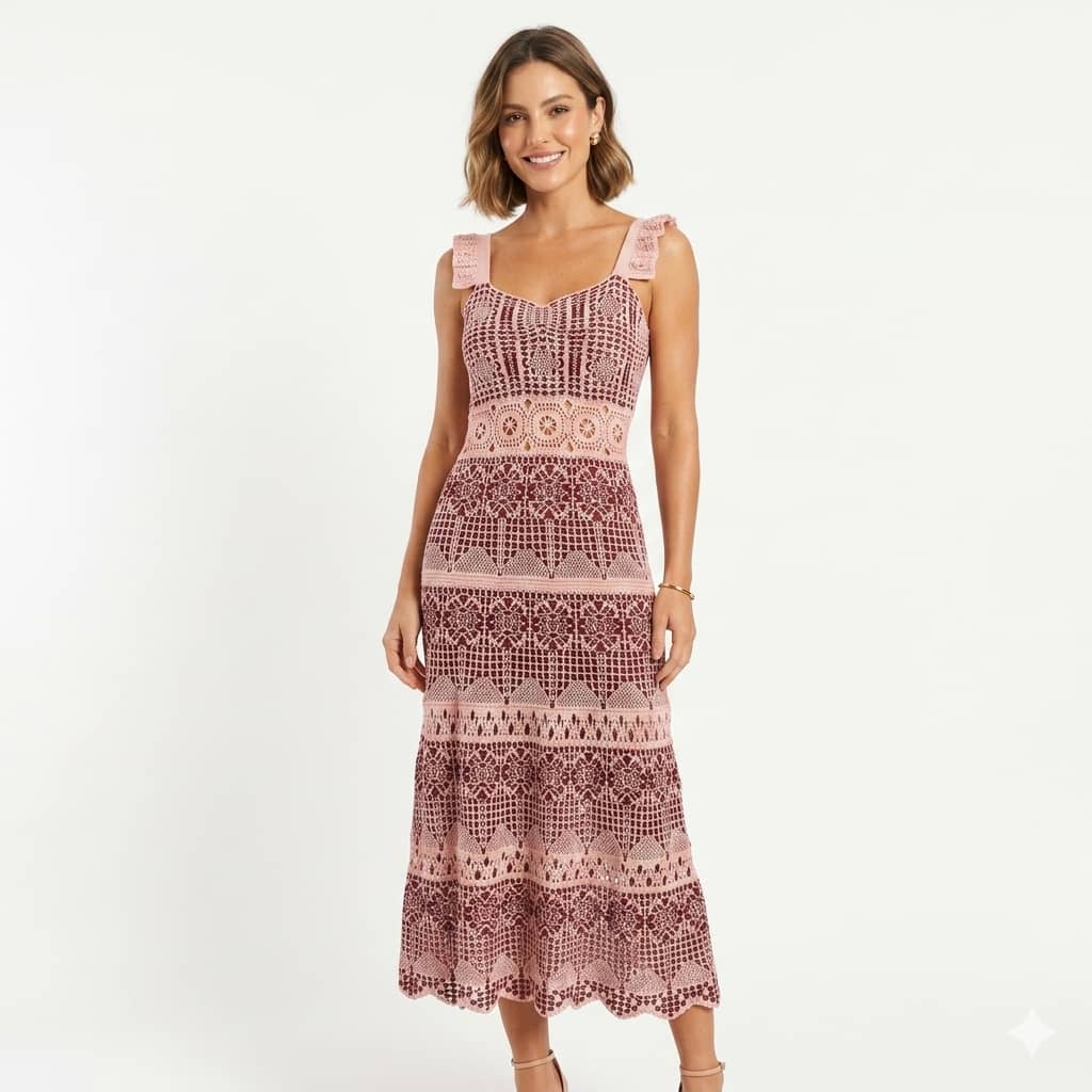 Vestido Crochê Baiao