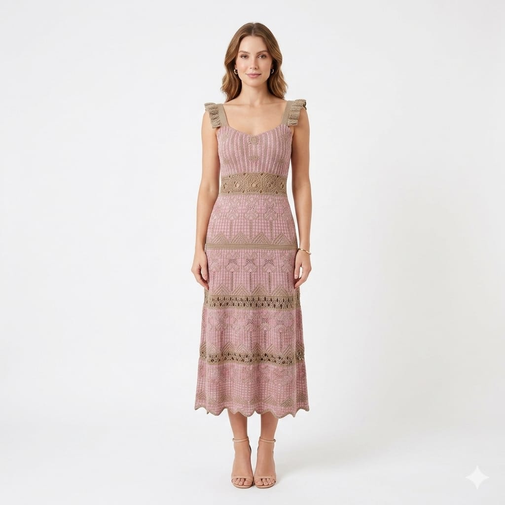 Vestido Crochê Baiao