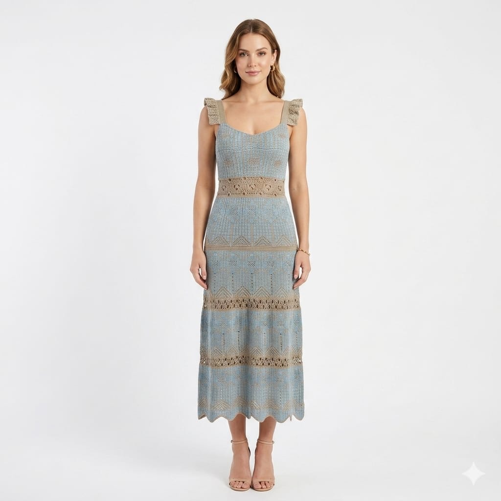 Vestido Crochê Baiao