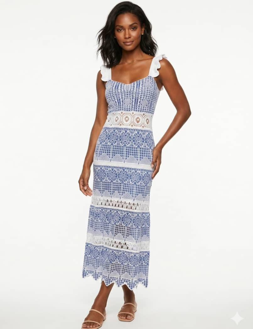 Vestido Crochê Baiao