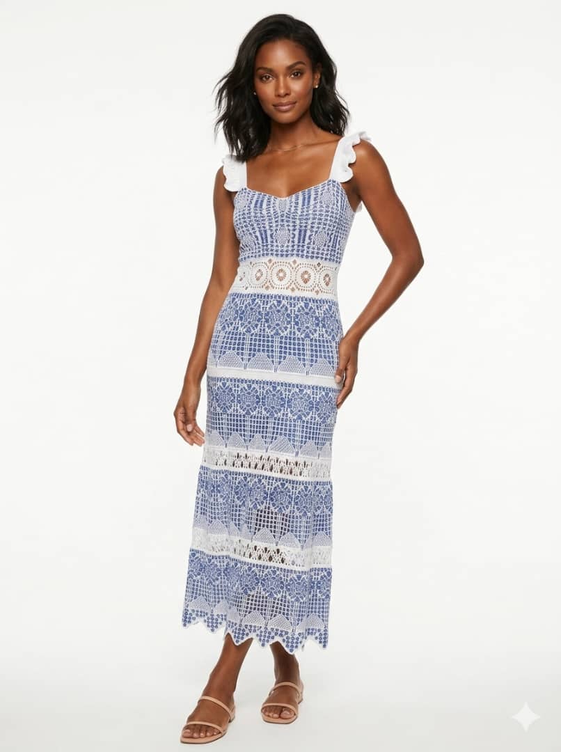 Vestido Crochê Baiao