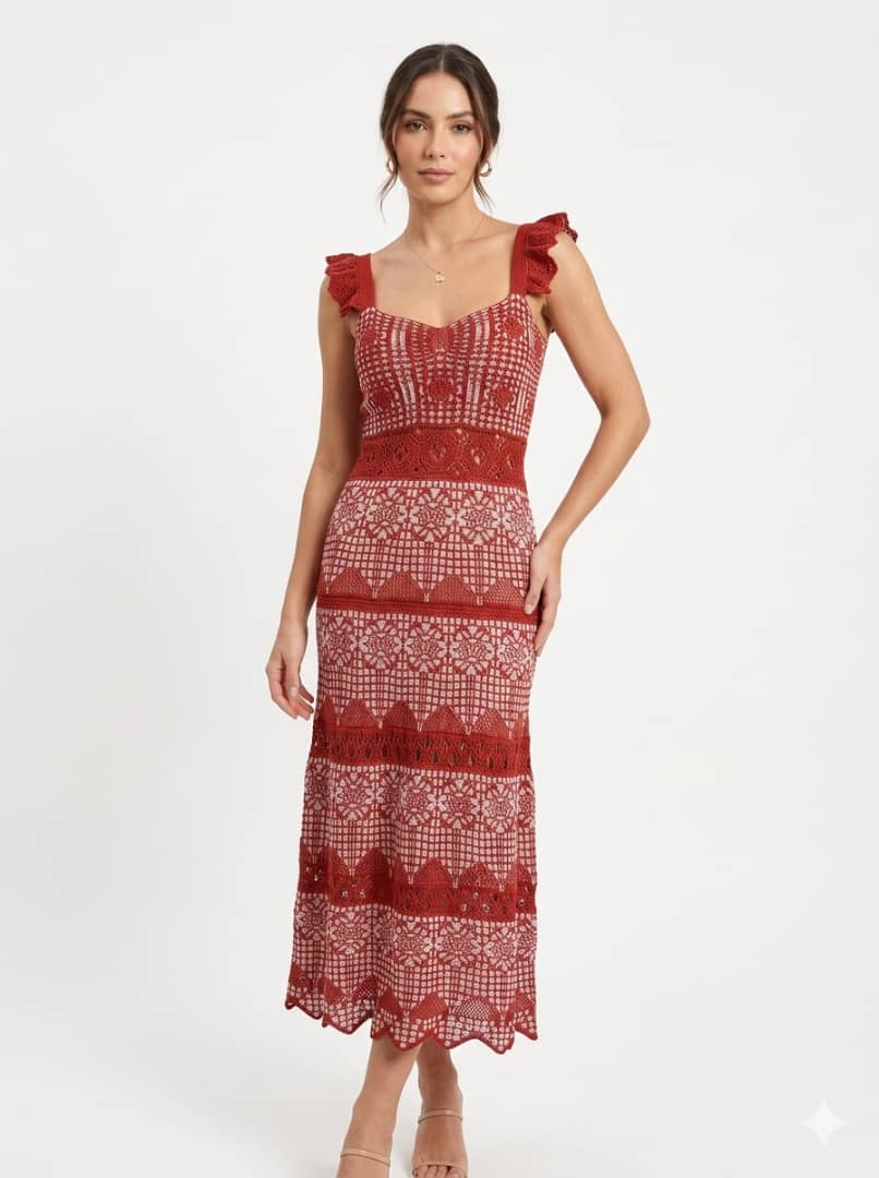 Vestido Crochê Baiao