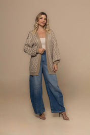 Cardigã Longo Rombo