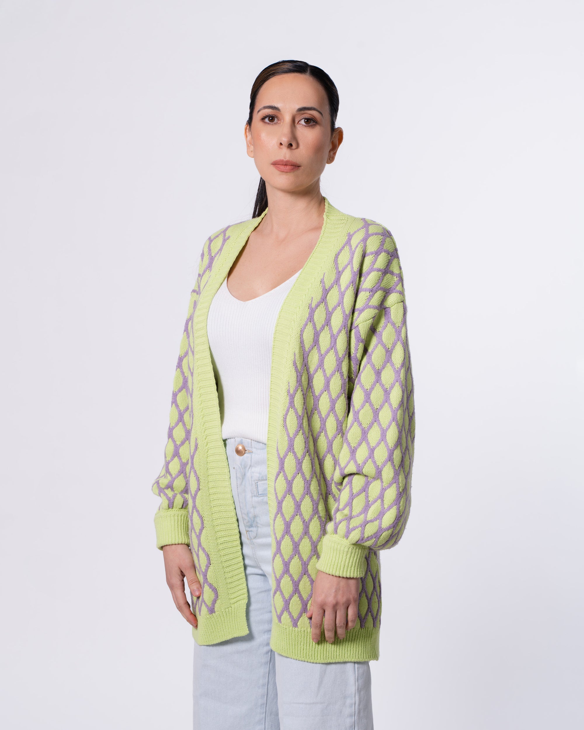 Cardigã Longo Rombo