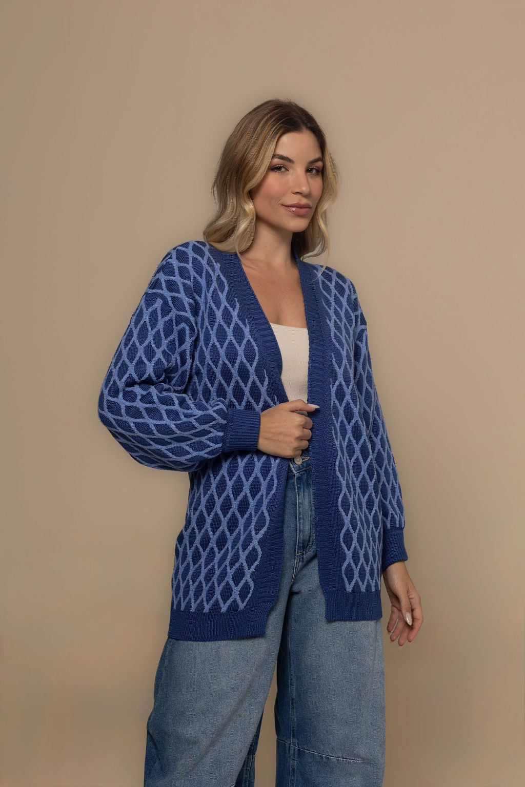 Cardigã Longo Rombo