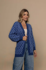 Cardigã Longo Rombo