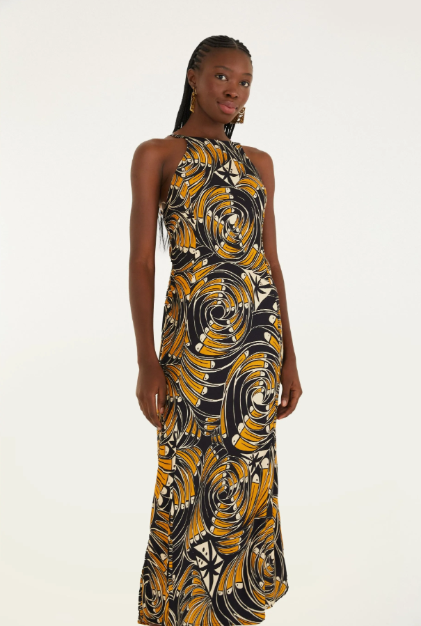 Vestido Cropped Leque de Tucanos