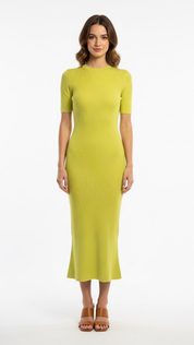 Vestido Midi Liso Paulista