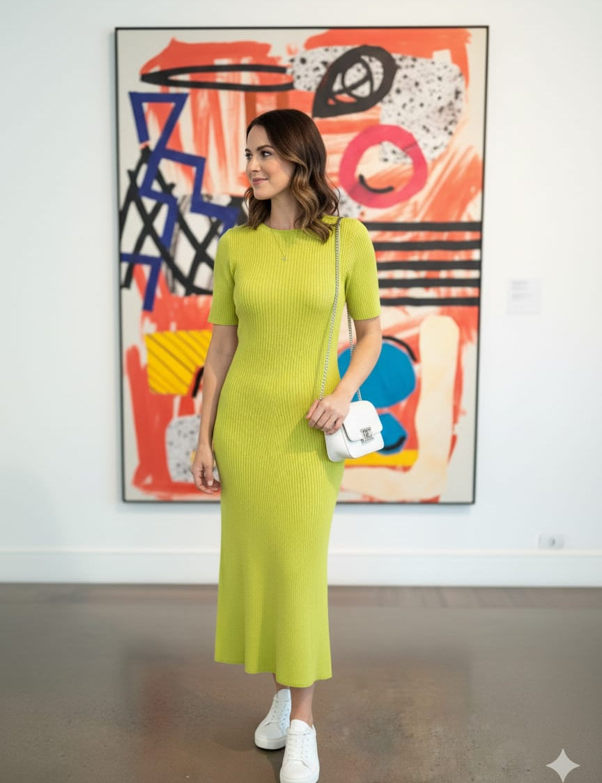 Vestido Midi Liso Paulista