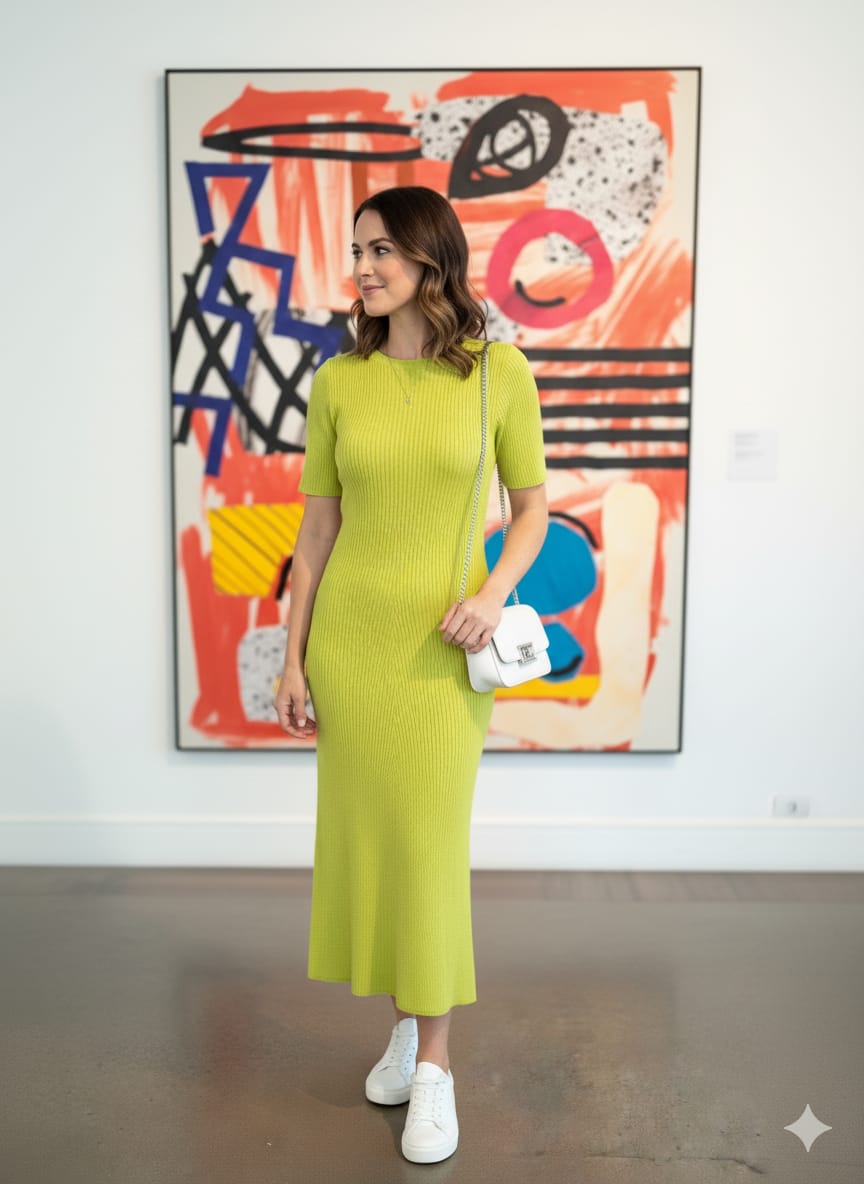 Vestido Midi Liso Paulista