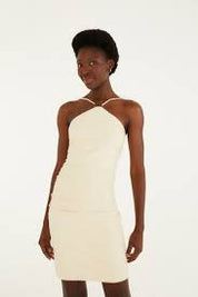 Mini Vestido Sol Bege
