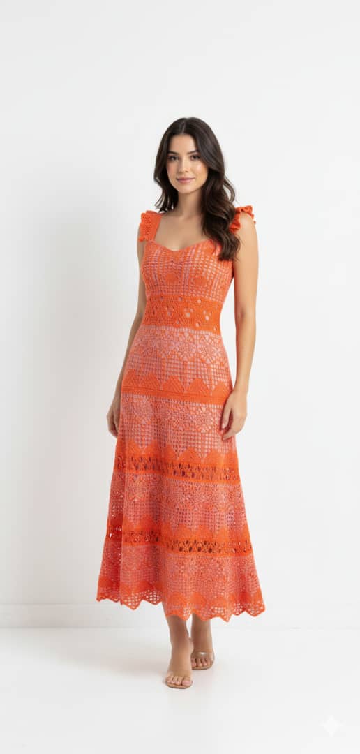 Vestido Crochê Baiao
